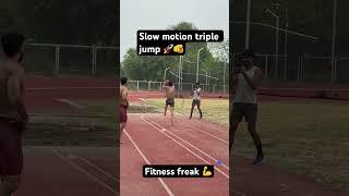Slow motion triple jump#fitness#freak#workout#athletics#sports#shorts#track#motivation#