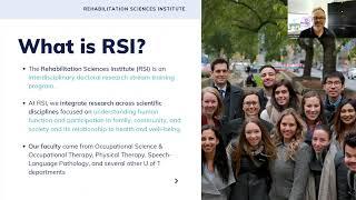 Rehabilitation Sciences: Open the Door to Your Next Adventure!