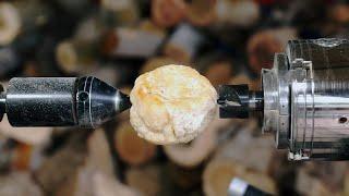 Can you turn an actual biscuit on a lathe?