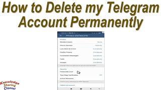 How to Delete my Telegram Account Permanently