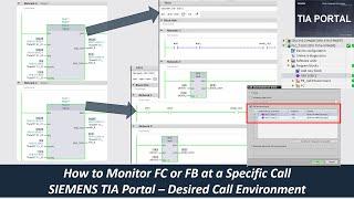 SC14. Monitor FB or FC in a Specific Call in Siemens TIA Portal - Desired Call Environment