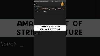 Amazing List of Strings Feature of Python #shorts #coding #programming