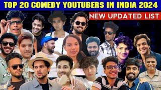 Top 5, 10 & 20 Most subscribed Best Comedy Youtubers & YouTube Channels Name in india 2024 In hindi