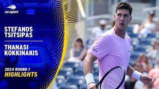 Stefanos Tsitsipas vs. Thanasi Kokkinakis Highlights | 2024 US Open Round 1