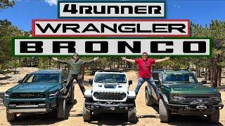 4Runner vs Bronco vs Wrangler Off-Road Rumble: One Is Great, One Is Good & One STRUGGLES!