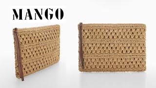 MANGO MARKA HASIR CLUTCH ÖRGÜ ÇANTA YAPIMI- HANDMADE CROCHET BAG ‍🟫