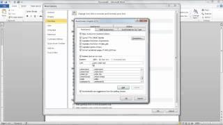 How to set the document proofing options in Microsoft Word 2010