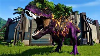 Magma T- REX Dinosaur Jurassic World Evolution Fighting Sharkzilla, Godzilla-Dino, Spinosaurus | EP1