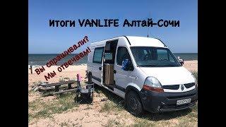 Итоги VANLIFE Алтай-Сочи на самодельном автодоме. Ответы на вопросы о доме на колесах своими руками.