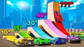 CAN LAMBO FLY ACROSS THE ENTIRE MAP IN GTA 5? - EXPERIMENT IN GTA 5