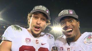 Confetti, fireworks and plenty of roses highlight Stanford victory celebration