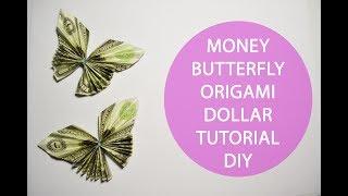 Money Butterfly Origami Lei Tutorial Folded Dollar DIY