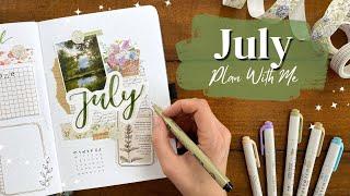 PLAN WITH ME!| July Bullet Journal Set Up | Cottagecore Summer ft. Liene PixCut S1