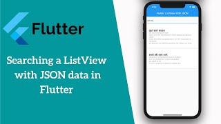 Flutter: Searching a ListView  with JSON Data