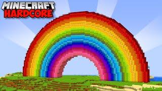 I Built The WORLDS BIGGEST RAINBOW in Minecraft Hardcore (#97)