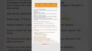 EXL Walk In Drive 2025 | @CorporateWala | Ankit Yadav #corporatewala #question #p2p #jobs #hiring