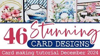 How to make easy beautiful HANDMADE CARDS | 2024 Card Making Tutorial with dies & patterned papers