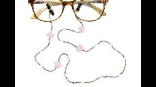 Kleshna Jewellery London - Right Angle Weave Crystal Spectacle Cords with Swarovski Crystal Tutorial