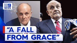 Rudy Giuliani surrenders to authorities on 2020 US election charges | 9 News Australia