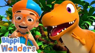 Pet T-Rex | Blippi Wonders | Kids Cartoons | Party Playtime!