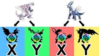 Amazing Future Pokemon Mega Evolutions: Mega Dialga X, Y - Palkia X, Y.