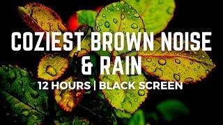 COZIEST BROWN NOISE AND WINDOW RAIN | 12 HOURS | BLACK SCREEN | NO MIDWAY ADS