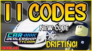 NEW CODE11 WORKING CODES for CAR DEALERSHIP TYCOON DRIFTING!  Roblox 2024 Codes for Roblox TV