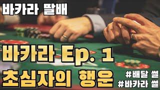 Ep .1 초심자의 행운 #바카라 #배달 #딸배