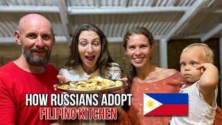 Cooking FILIPINO DELICACY with Russian family living in Samal Island,  Philippines 