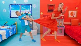 Vlad and Hot vs Cold Challenge with Mom