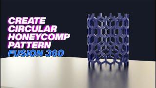 Circular hexagonal honeycomb like pattern in fusion 360