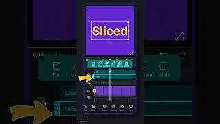 SLICED text effect VN Video Editor Animation Tutorial #shorts