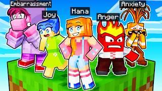 10 EMOTIONS on ONE BLOCK in MINECRAFT!