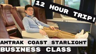 Trying BUSINESS CLASS on Amtrak's Coast Starlight Train in California (San Jose to Los Angeles) 2022