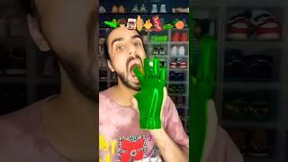 FOOD ASMR EATING A GUMMY HAND AND OTHER SNACKS #food #gummi #satisfying #mukbang #explore