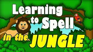 Learning to Spell in the Jungle - ABC Songs for Kids - Alphabet Toddlers Preschool -Animal Sounds