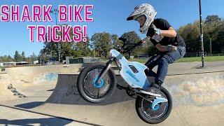 Riding a Shark Bike! Monster Jam Megalodon RC vs Megalodon BMX!!