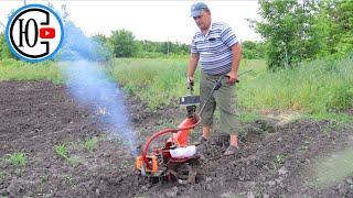 They put a MOTOR from a CHAINSAW on an old MOTOR CULTIVATOR !!!