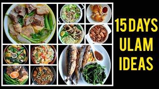 15 DAYS ULAM IDEAS /SINIORAJUANS KITCHEN / EASY RECIPE