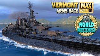 Battleship Vermont world record damage (AR) - World of Warships