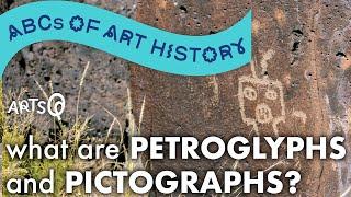 What are petroglyphs and pictographs in rock art?