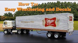 FRUEHAUF VAN SEMI TRAILER MILLER HIGH LIFE BEER 1/25 SCALE MODEL KIT BUILD REVIEW AMT1234 AMT