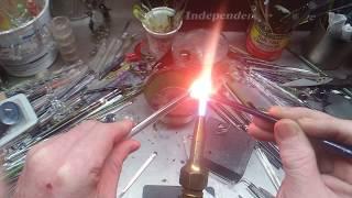 a few simple glass hacks on a budget torch with boro glass and  making hearts