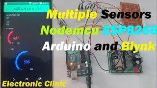 Arduino IOT Project: Monitor Multiple analog sensors using Nodemcu ESP8266  and blynk