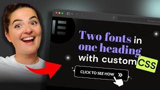 TWO FONTS in ONE HEADING - Elementor Wordpress Tutorial