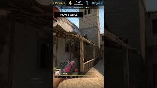 How s1mple Smokes Market Window on Mirage. #shorts #csgo