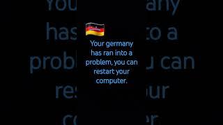 German BSOD