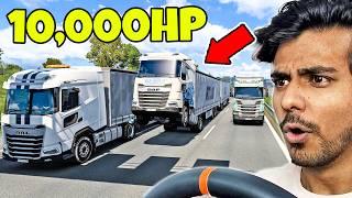 10,000HP TRUCK VS 3 FRIENDS in Euro Truck Simulator 2 | Cammus C12