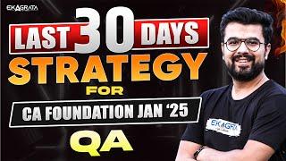 CA Foundation Quant Strategy | Last 30 Days Preparation Tips | By Jatin Dembla Sir