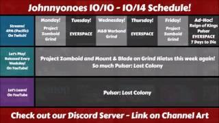 Johnnyonoes Schedule for 10/10 - 10/14!